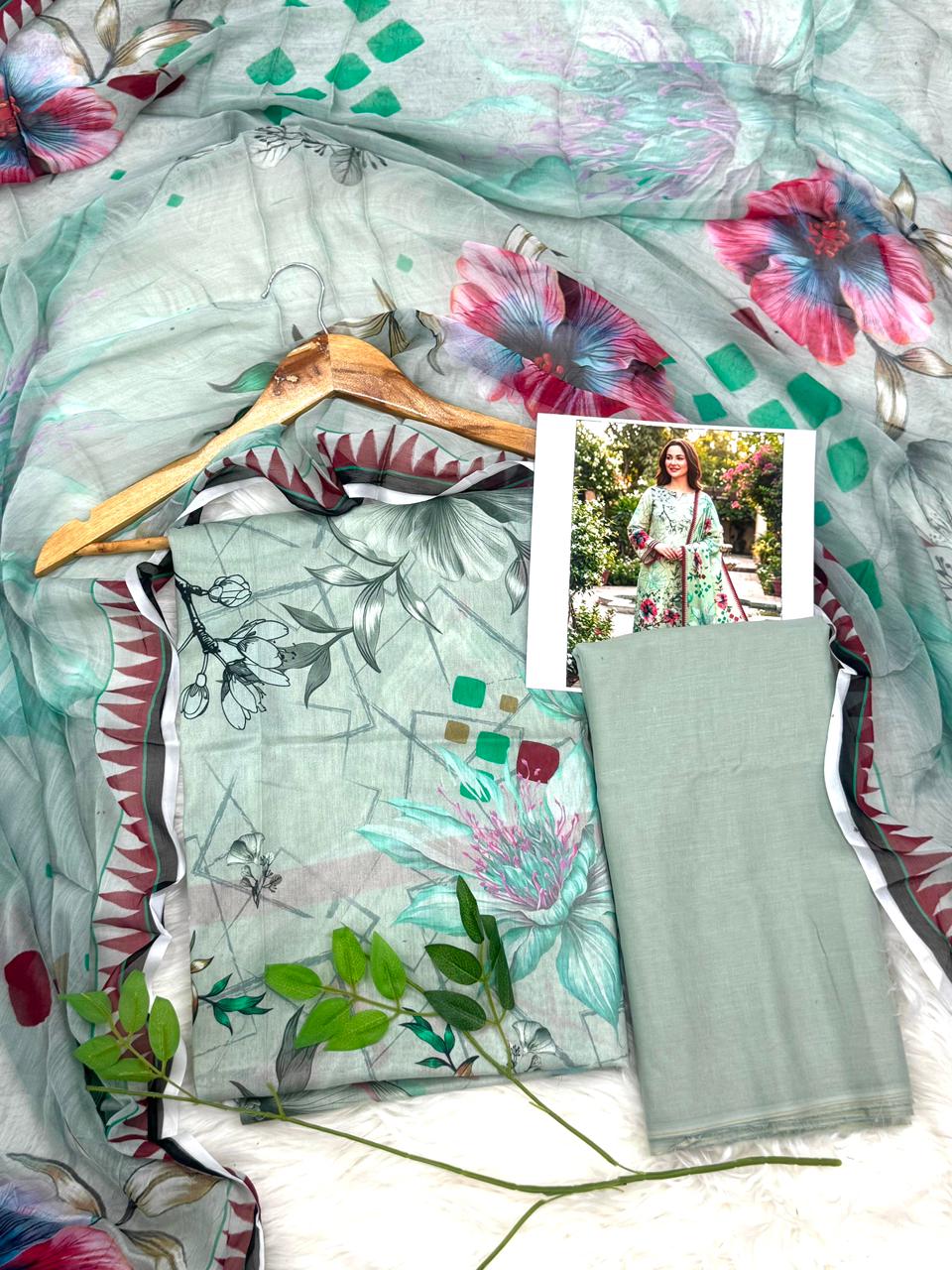 Sassi by Latif Arts Fine Lawn 3PC with Bambar Dupatta Wholesale Suit