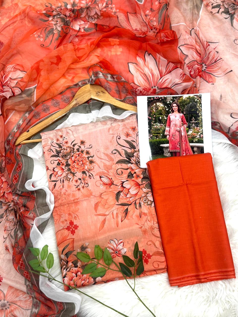 Sassi by Latif Arts Fine Lawn 3PC with Bambar Dupatta Wholesale Suit