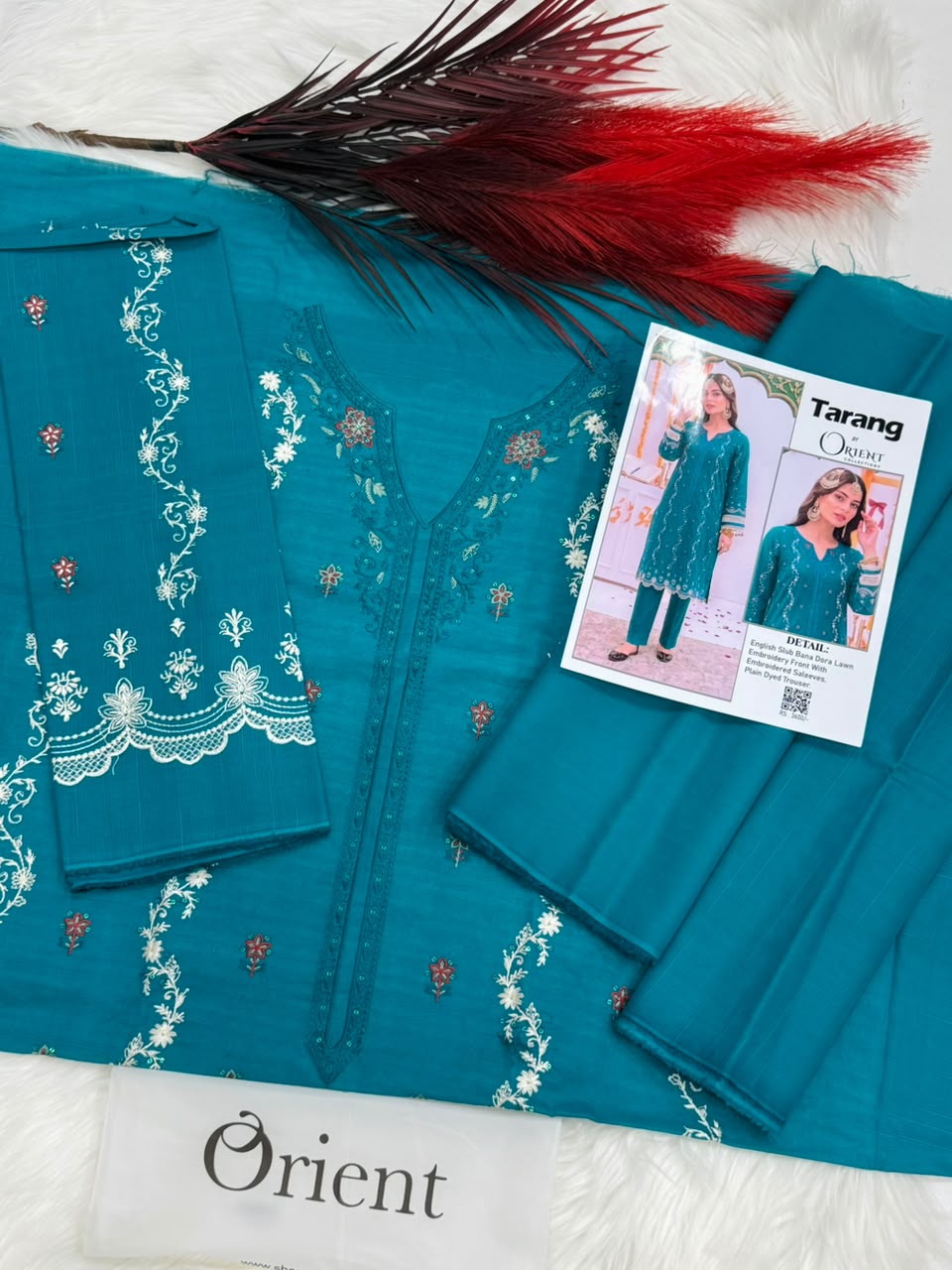 Tarang by Orient Emb Lawn 2PC Wholesale Suit