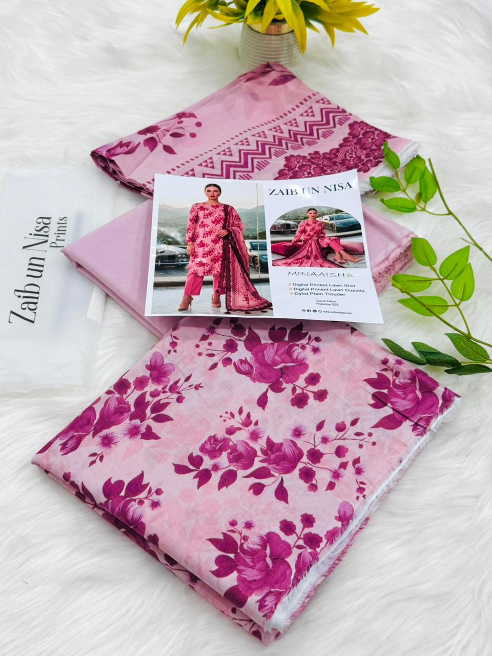 ZAIB UN NISA Prints 3PC Wholesale Lawn Suit