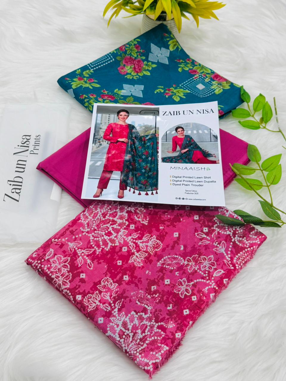 ZAIB UN NISA Prints 3PC Wholesale Lawn Suit