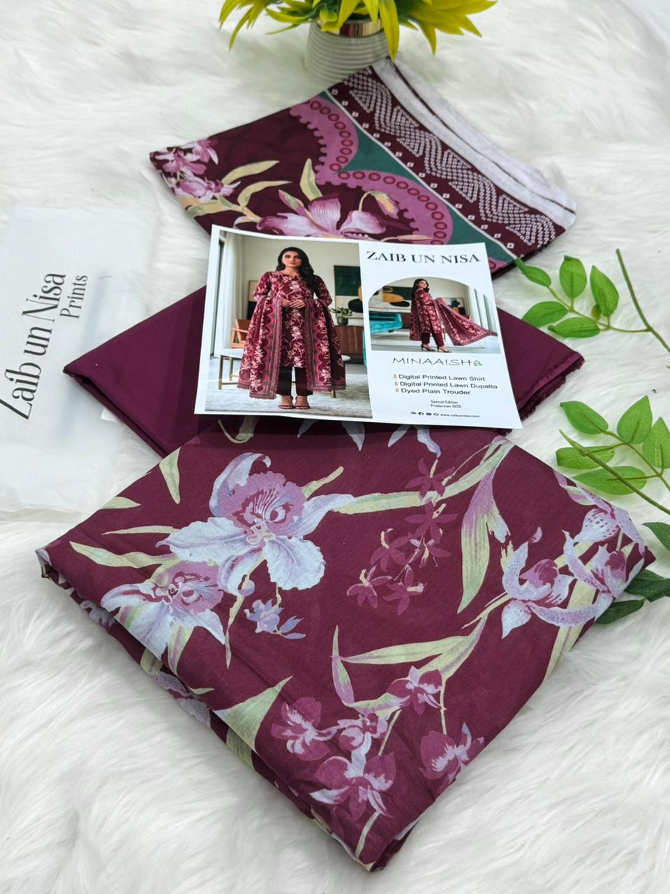 ZAIB UN NISA Prints 3PC Wholesale Lawn Suit