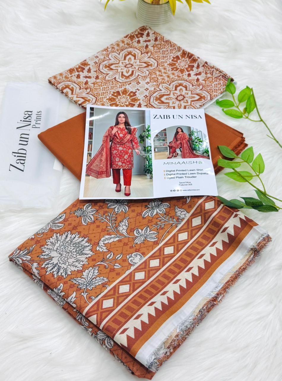 ZAIB UN NISA Prints 3PC Wholesale Lawn Suit