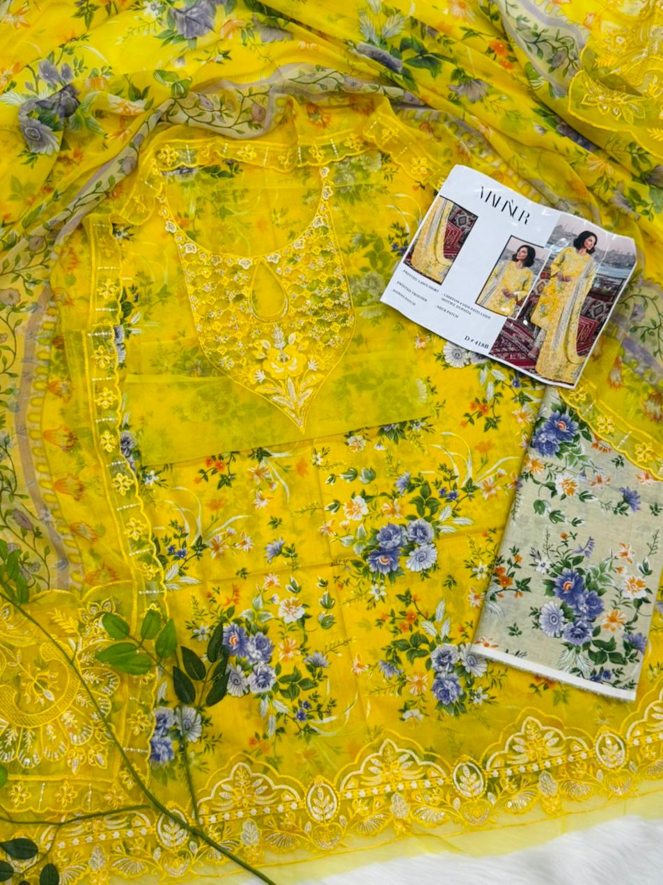 Saya Embroidered Lawn 3PC With Embroidered Dupatta Wholesale Suit