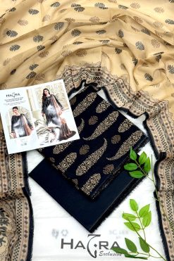 Hajra Lawn 3PC Vol-2 Black & White Total Airjet Wholesale Suit