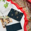 Glamour Emb Lawn with Chiffon Dupatta 3PC Wholesale Suit