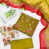 Glamour Emb Lawn with Chiffon Dupatta 3PC Wholesale Suit