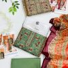 Glamour Emb Lawn with Chiffon Dupatta 3PC Wholesale Suit
