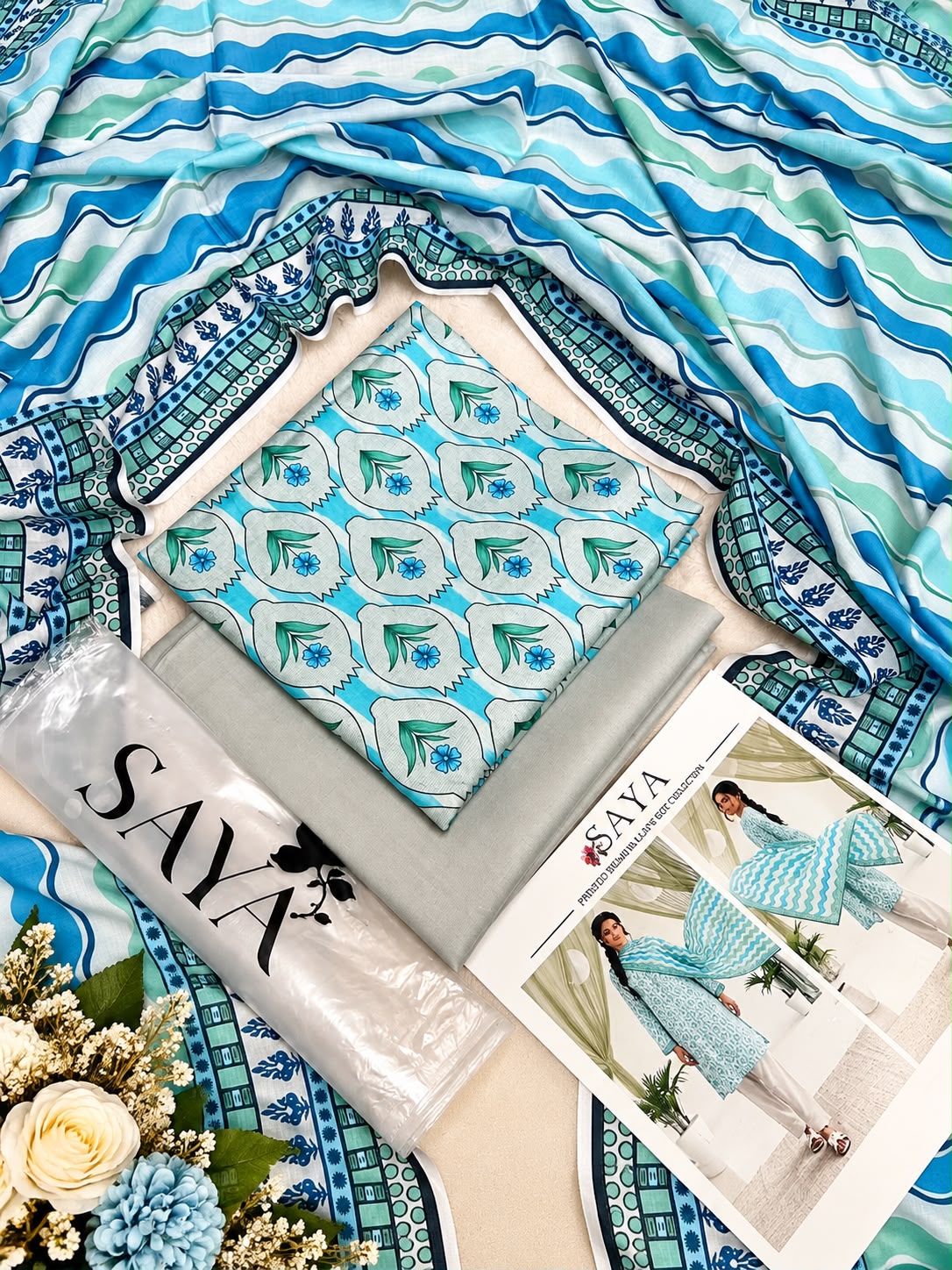 Saya Printed Lawn 3PC - Design 2