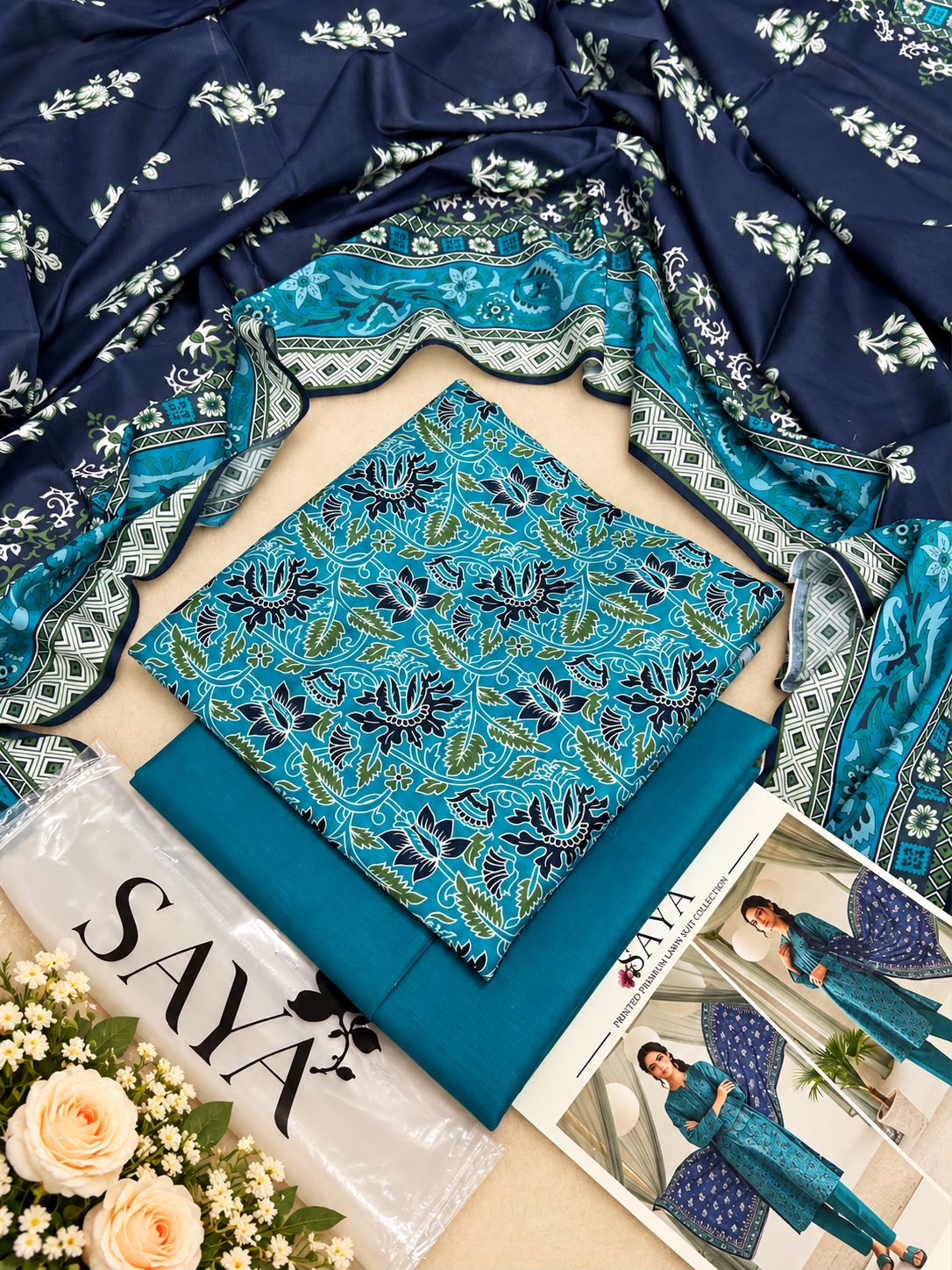 Saya Printed Lawn 3PC - Design 6