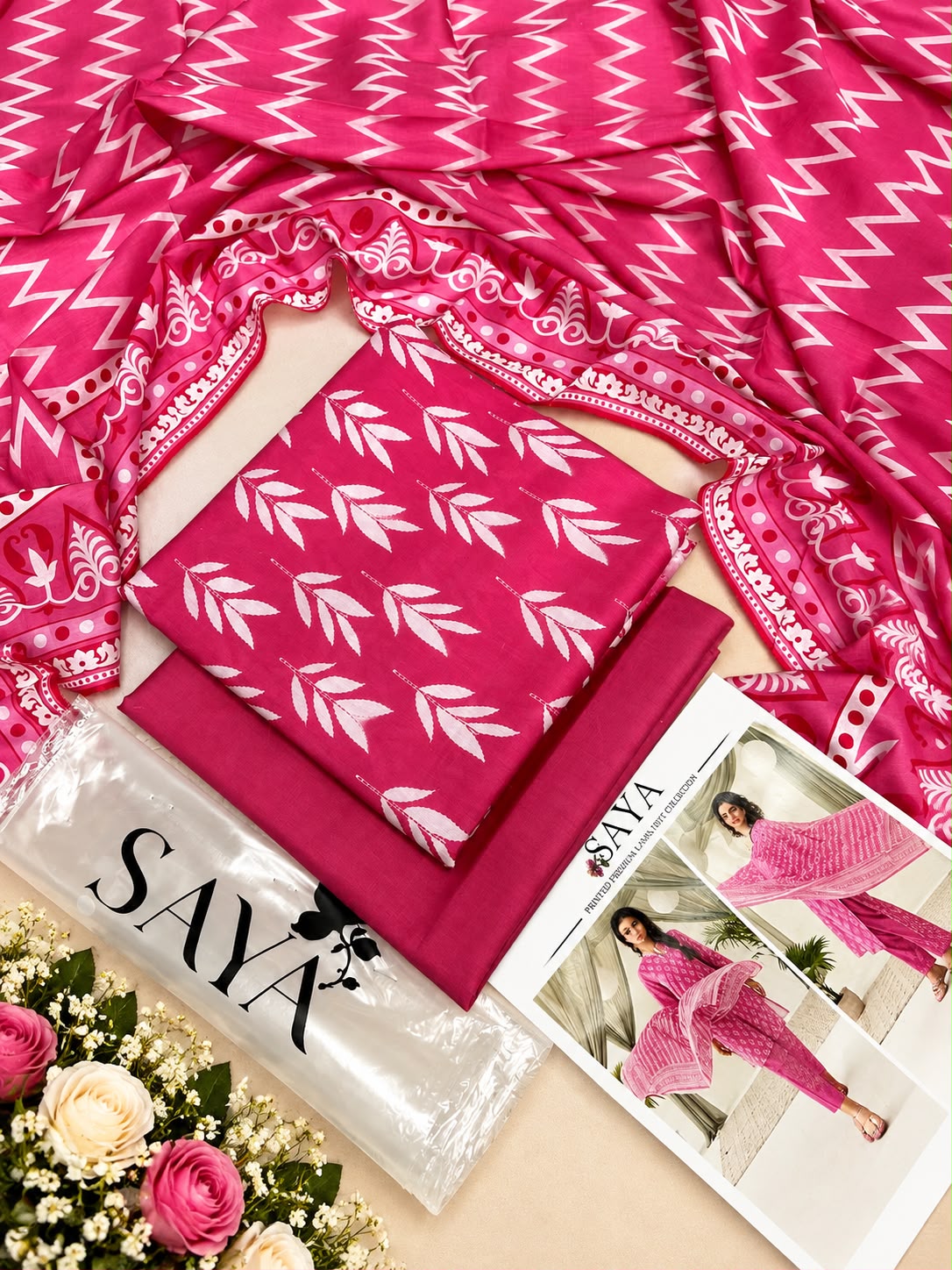 Saya Printed Lawn 3PC - Design 7