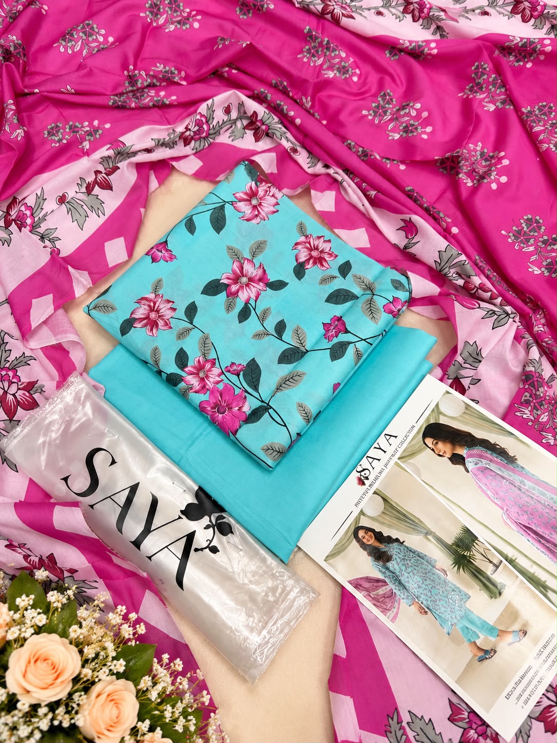 Saya Printed Lawn 3PC - Design 8