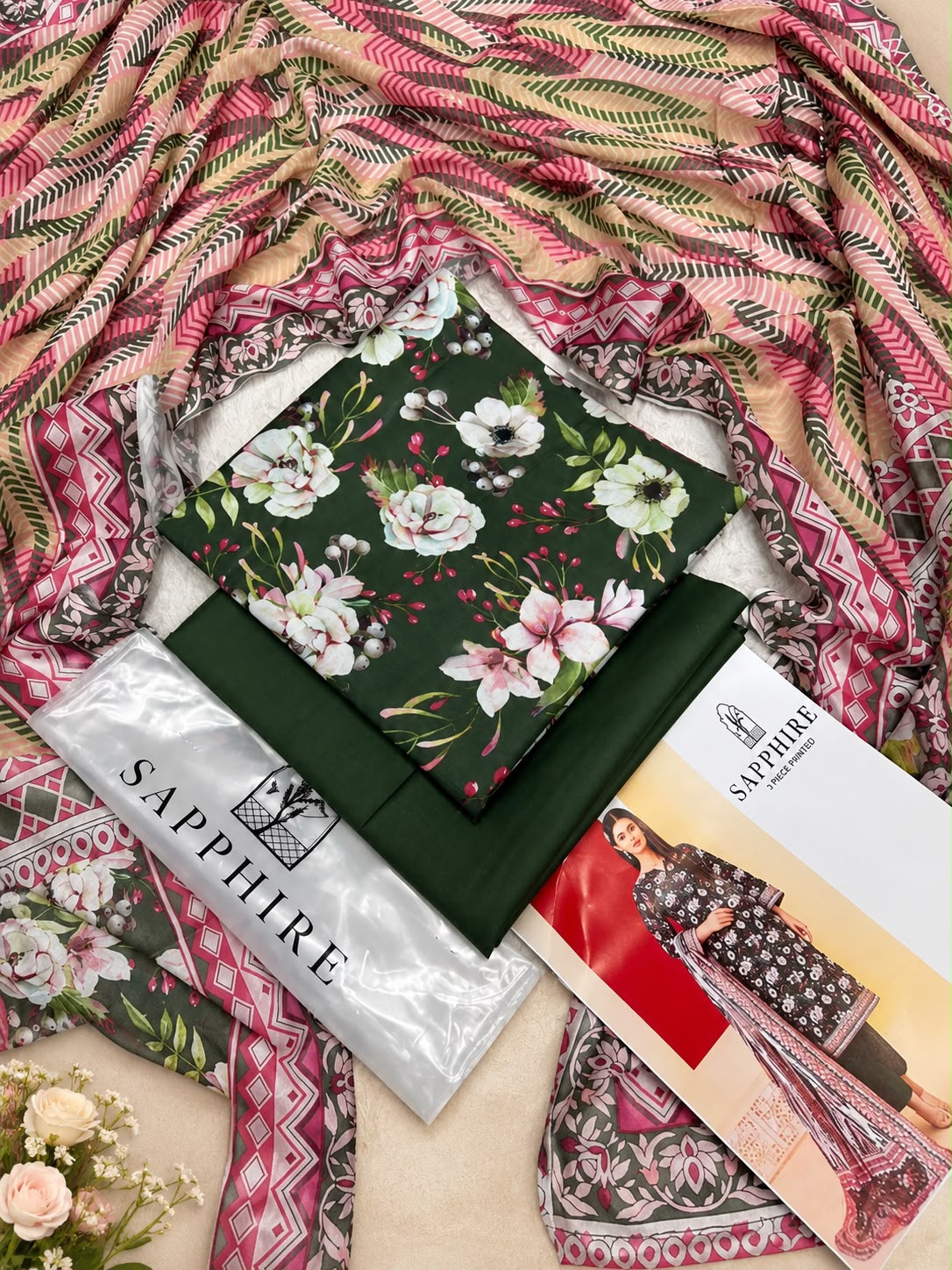 Sapphire Printed Lawn 3PC - Design 6