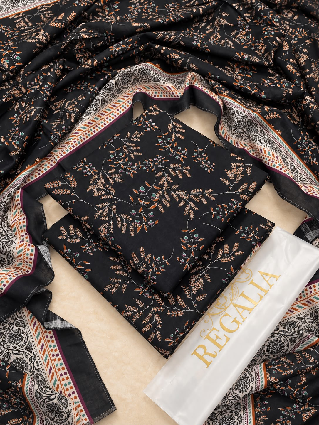 Regalia Khaddar 3PC - Design 3