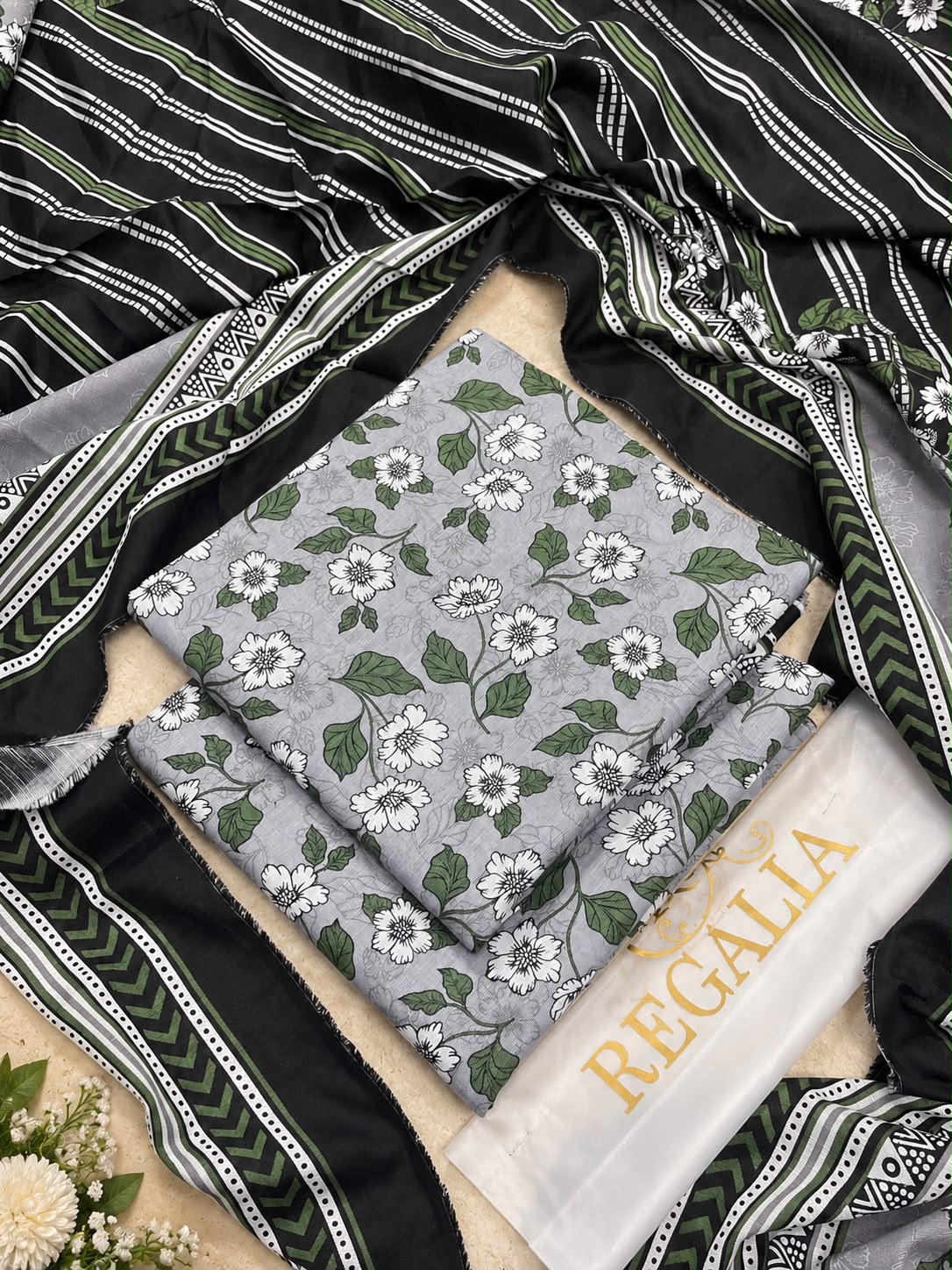 Regalia Khaddar 3PC - Design 7