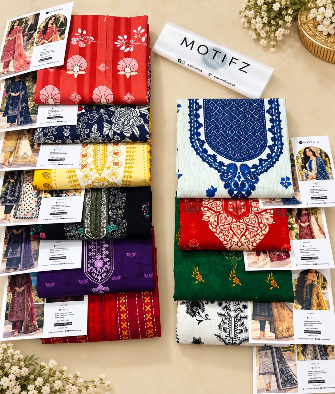Motifz Linen Vol-4 3PC