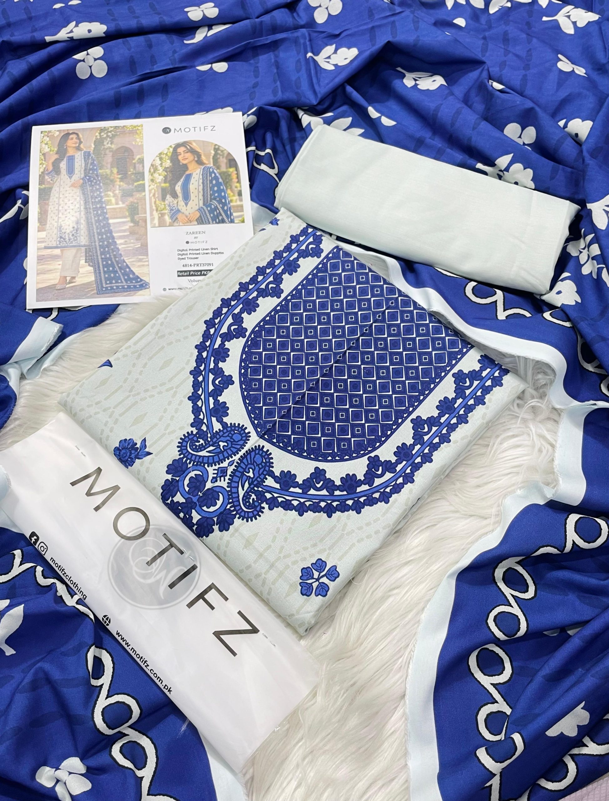 Motifz Linen Vol-4 3PC - Design 2