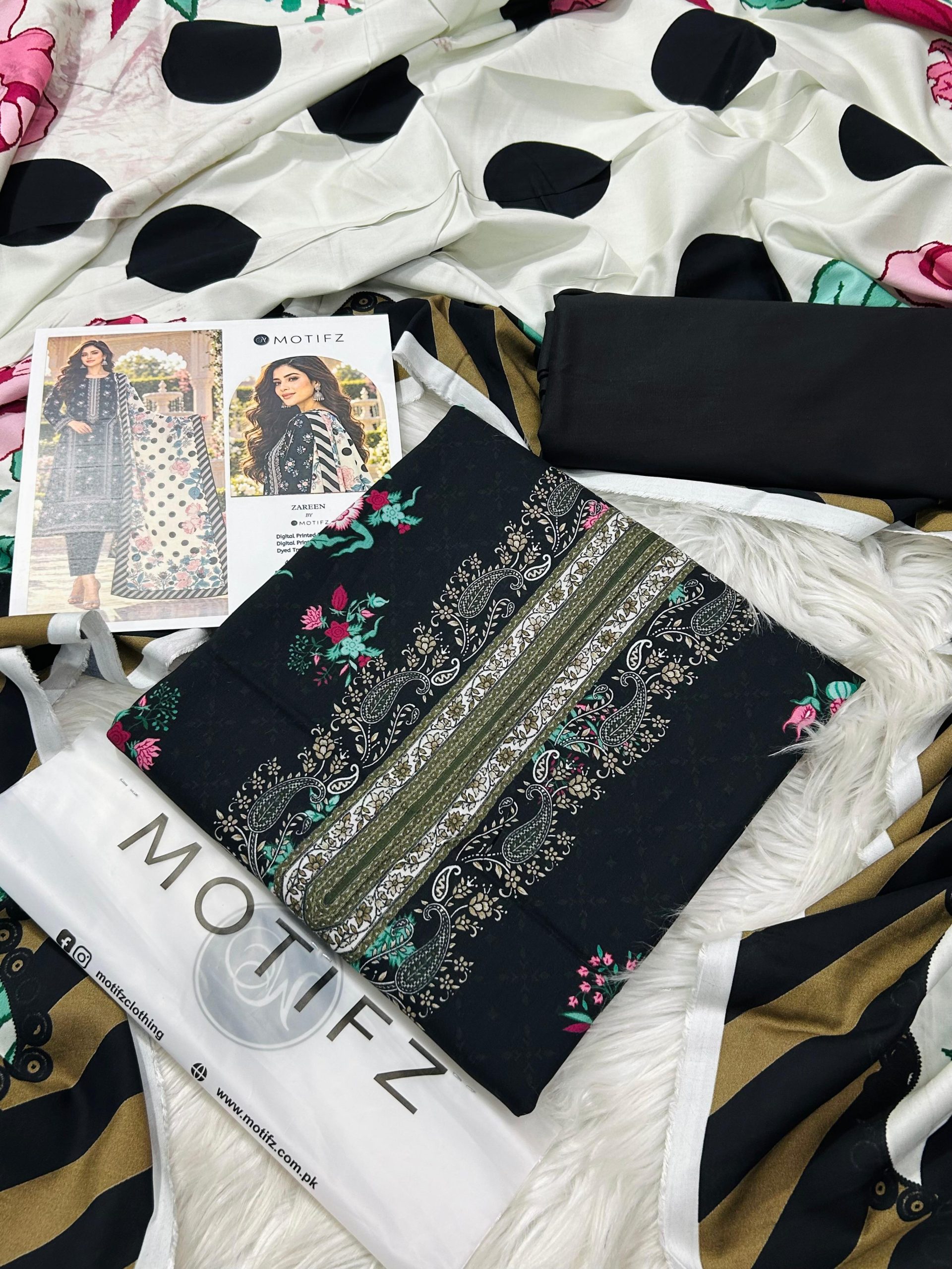 Motifz Linen Vol-4 3PC - Design 8