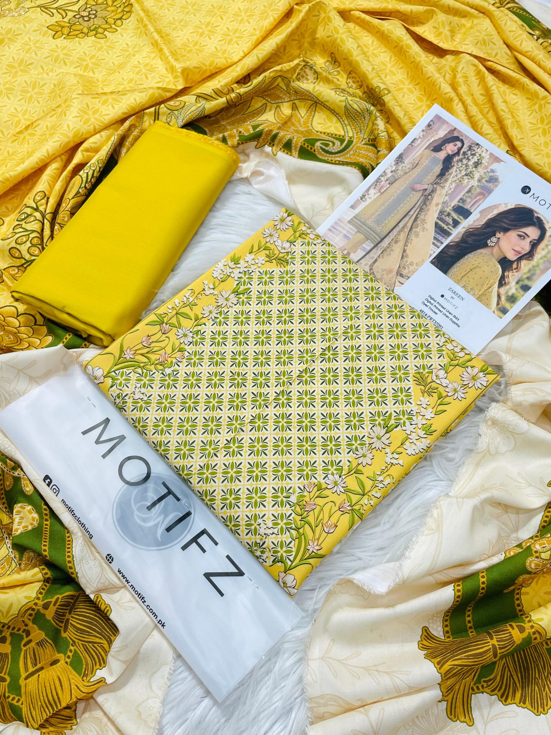 Motifz Linen Vol-3 3PC - Design 2