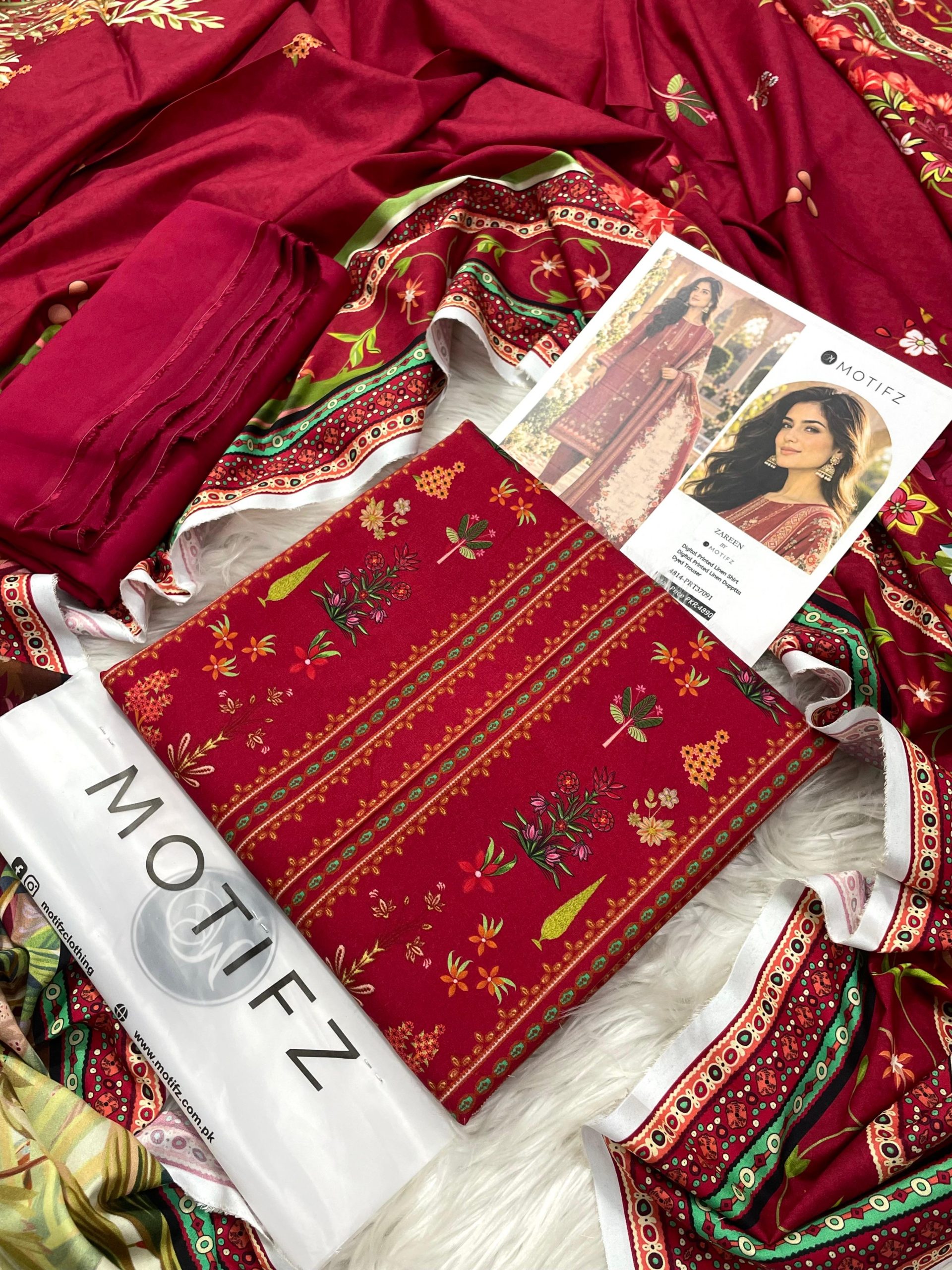 Motifz Linen Vol-3 3PC - Design 3