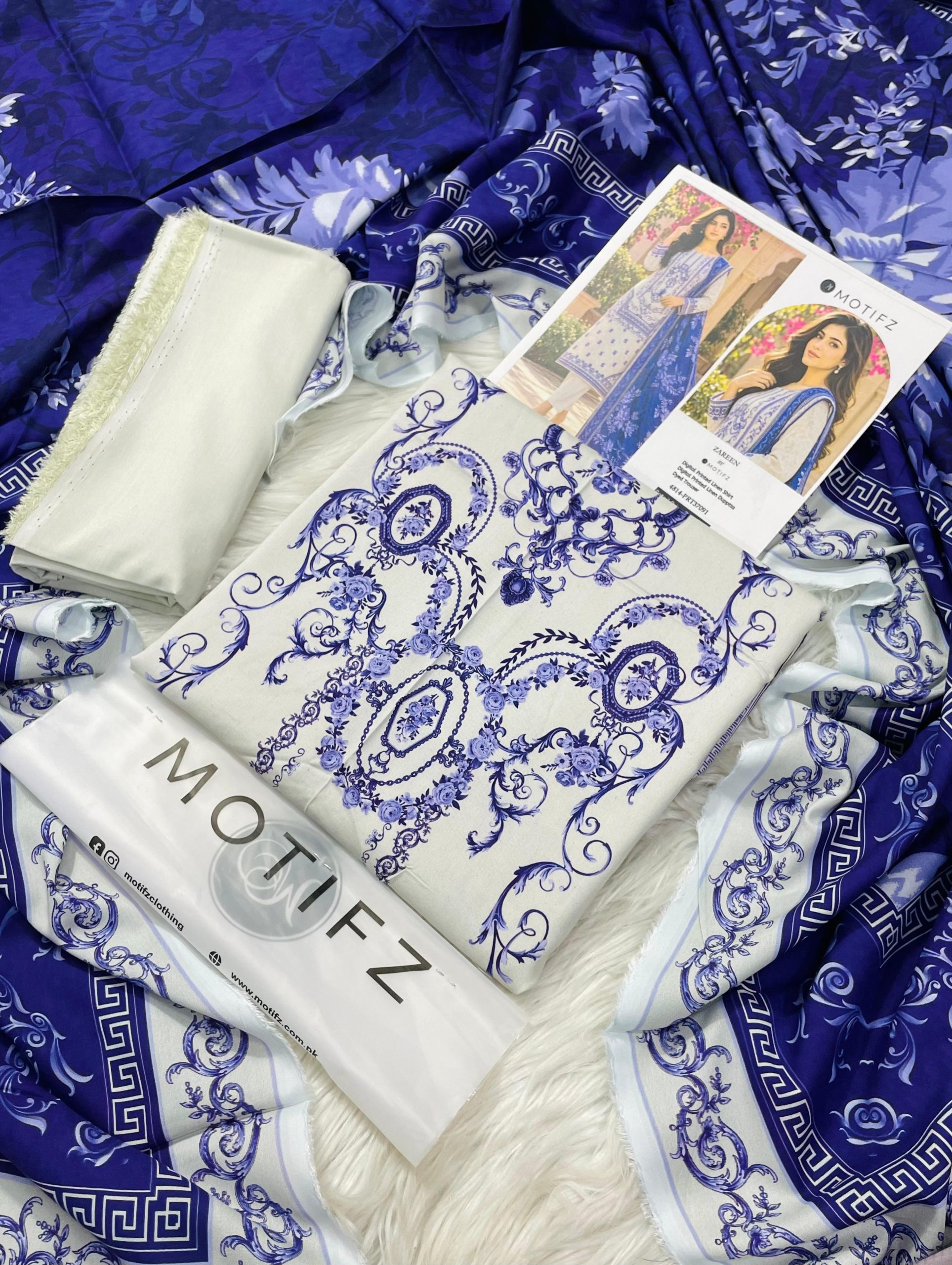 Motifz Linen Vol-3 3PC - Design 8