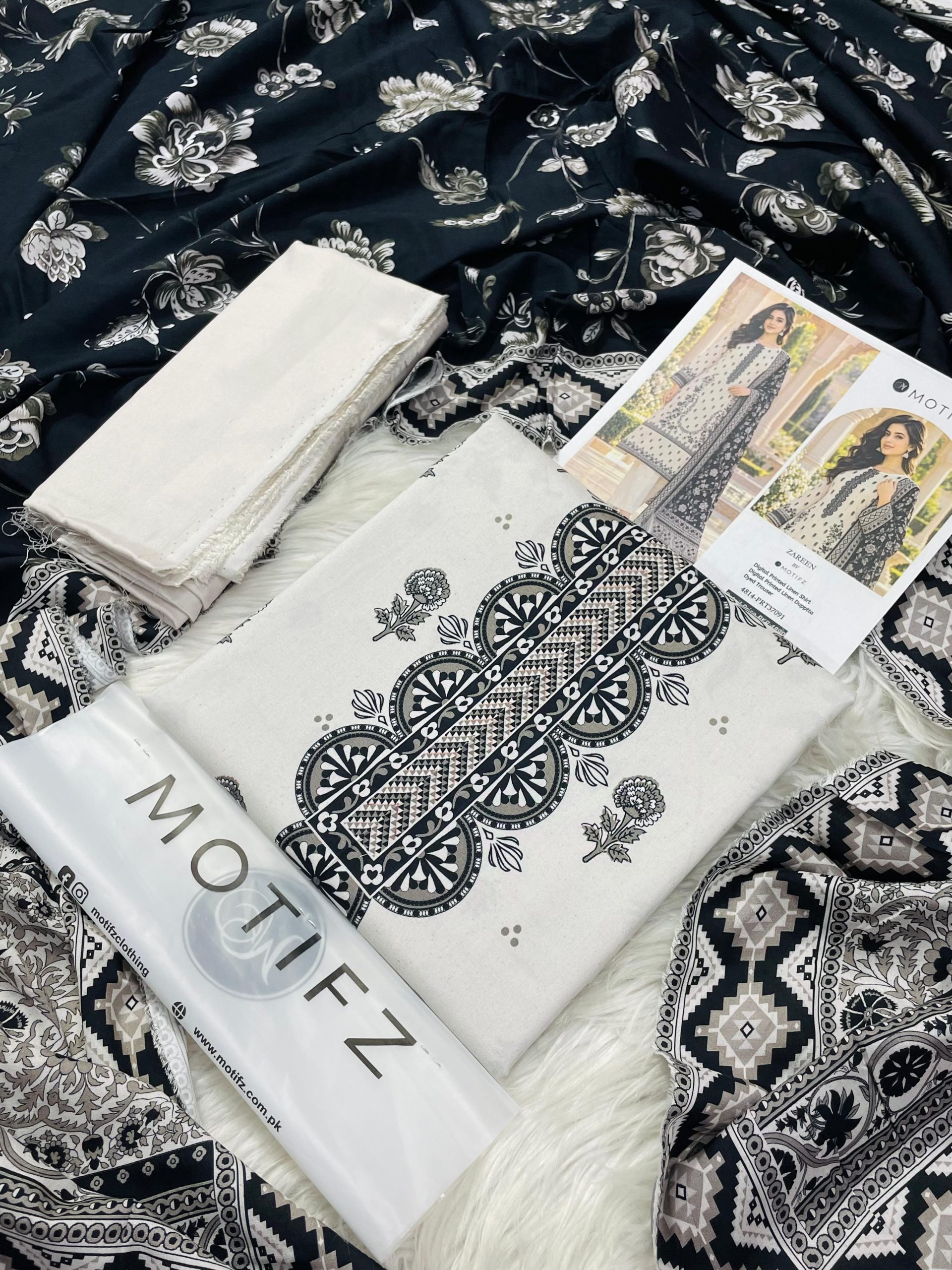 Motifz Linen Vol-3 3PC - Design 10